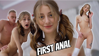 A skinny girl & fat cock test ANAL strength