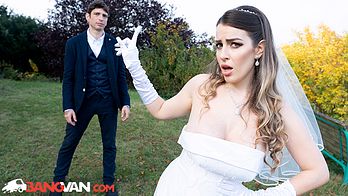 BangVan – Runaway Bride in Weddting Dress Marica Chanelle got Cheated and Seeks Payback!