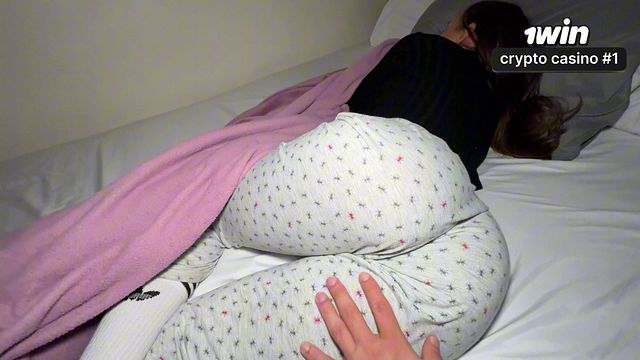 My new stepdaughter in tight pajamas always leaves her bedroom door open