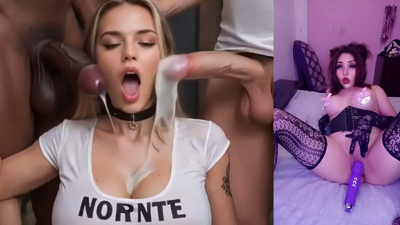 Hot blondes swallow semen from several BBCs – Visit the "Ai hot experience" channel to watch the full video